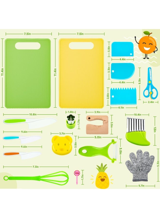 Fyliz 32 piece set of children's plastic knives, cutting board, children's early education, no harm to hands, plastic fruit knife - Image 2